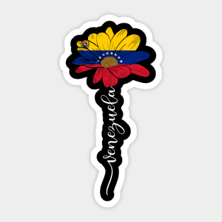 Vintage Venezuela Sunflower Flag Venezuela Lover Sticker